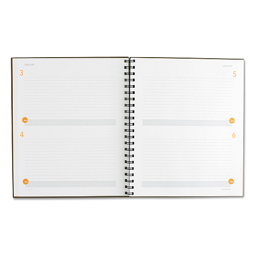 AT-A-GLANCE Plan. Write. Remember. Planning Notebook Two Days Per Page , 11 x 8.38, Gray Cover, Undated (80620430)