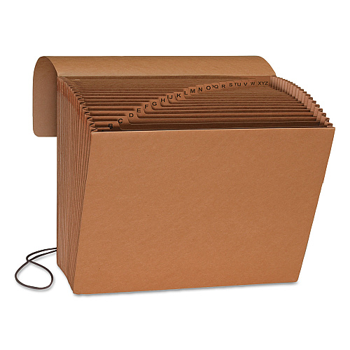Smead Indexed Expanding Kraft Files, 21 Sections, Elastic Cord Closure, 1/21-Cut Tabs, Letter Size, Kraft (70121)