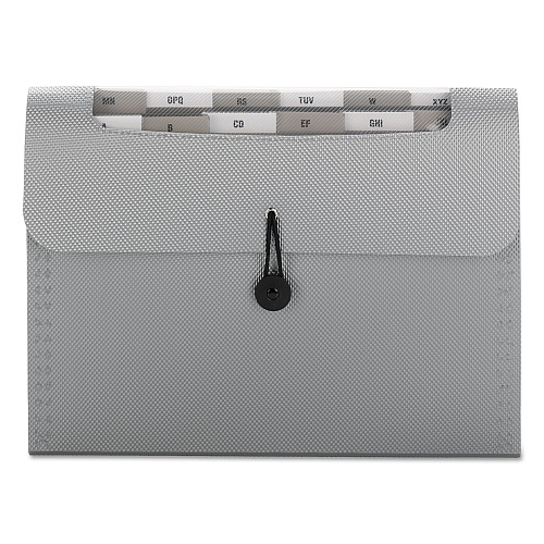 Smead Step Index Organizer, 12 Sections, Cord/Hook Closure, 1/6-Cut Tabs, Letter Size, Silver (70903)