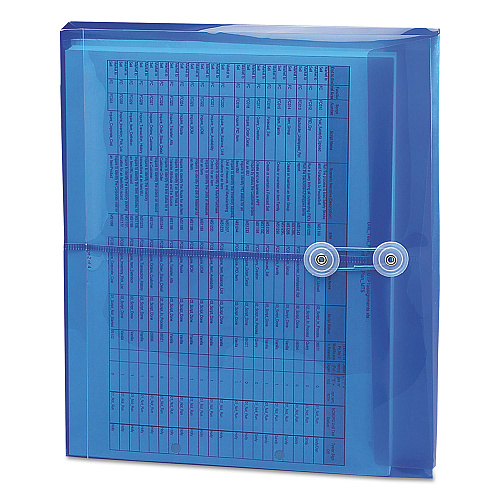 Smead Poly String and Button Interoffice Envelopes, Open-Side (Horizontal), 9.75 x 11.63, Transparent Blue, 5/Pack (89522)