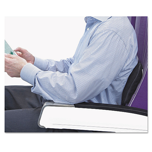 Master Caster The ComfortMakers Deluxe Lumbar Support Cushion, Memory Foam, 12.5 x 2.5 x 7.5, Black (92061)