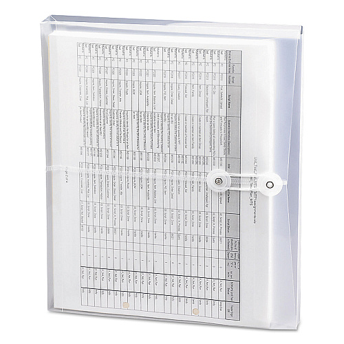 Smead Poly String and Button Interoffice Envelopes, Open-Side (Horizontal), 9.75 x 11.63, Clear, 5/Pack (89521)