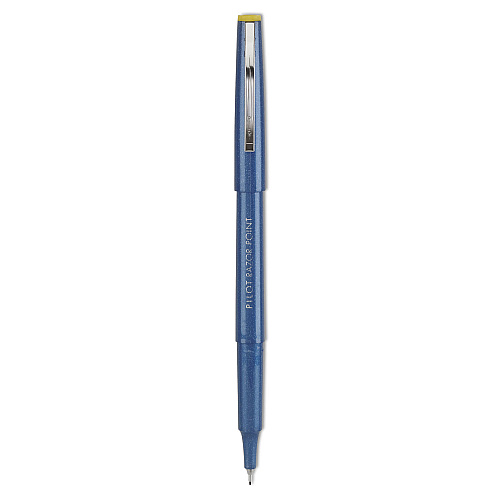 Pilot Razor Point Fine Line Porous Point Pen, Stick, Extra-Fine 0.3 mm, Blue Ink, Blue Barrel, Dozen (11004)