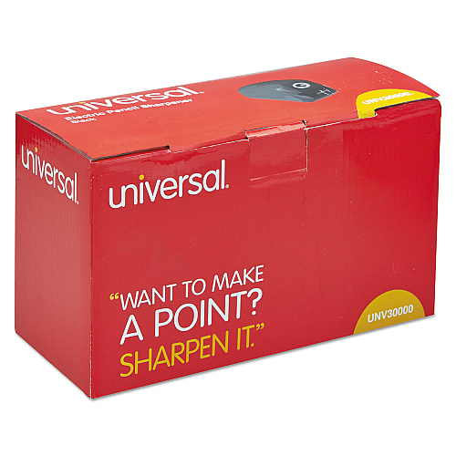 Universal Electric Pencil Sharpener, AC-Powered, 3.13 x 5.75 x 4, Black (UNV30010)