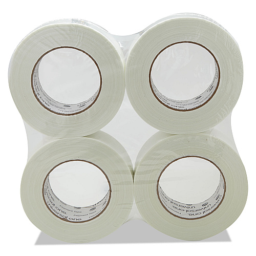 Universal 350# Premium Filament Tape, 3" Core, 48 mm x 54.8 m, Clear (UNV31648)