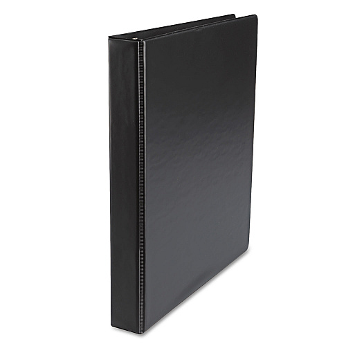 Universal Economy Non-View Round Ring Binder, 3 Rings, 1" Capacity, 11 x 8.5, Black (UNV31401)