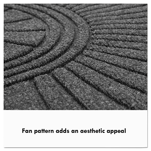 Guardian EcoGuard Diamond Floor Mat, Single Fan, 48 x 96, Charcoal (EGDSF040804)