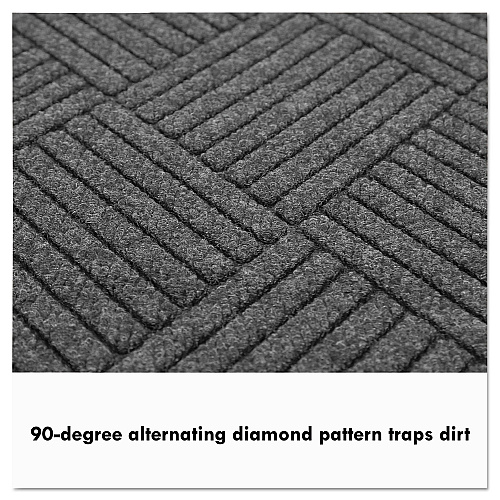 Guardian EcoGuard Diamond Floor Mat, Single Fan, 36 x 72, Charcoal (EGDSF030604)