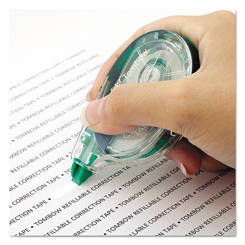 Tombow MONO Refillable Correction Tape, Clear Applicator, 0.17" x 472" (68665)