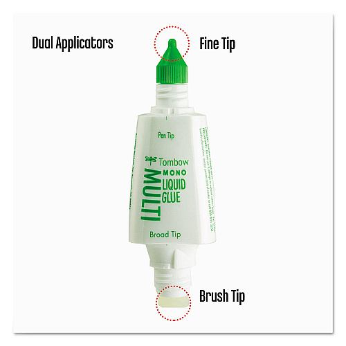 Tombow MONO Multi Liquid Glue, 0.88 oz, Dries Clear (52190)