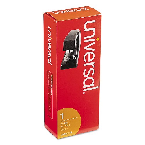 Universal Classic Full-Strip Stapler, 20-Sheet Capacity, Black (UNV43128)