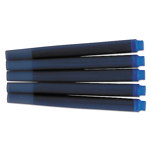 Refill Cartridge for Parker Washable Ink Fountain Pens, Blue Ink, 5/Pack (1950208)