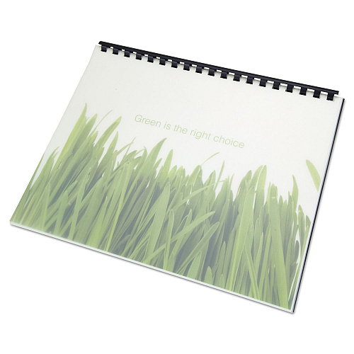 GBC 100% Recycled Poly Binding Cover, Frost, 11 x 8.5, Unpunched, 25/Pack (25817)