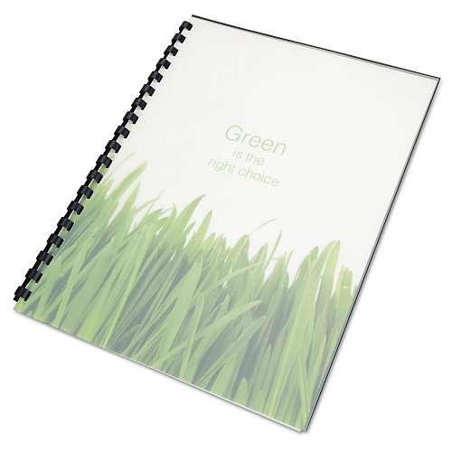 GBC 100% Recycled Poly Binding Cover, Frost, 11 x 8.5, Unpunched, 25/Pack (25817)
