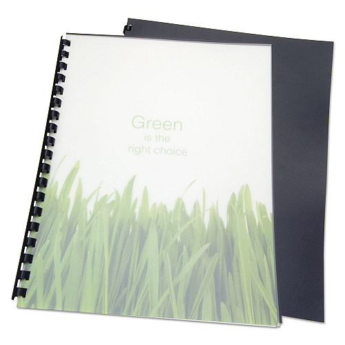 GBC 100% Recycled Poly Binding Cover, Frost, 11 x 8.5, Unpunched, 25/Pack (25817)