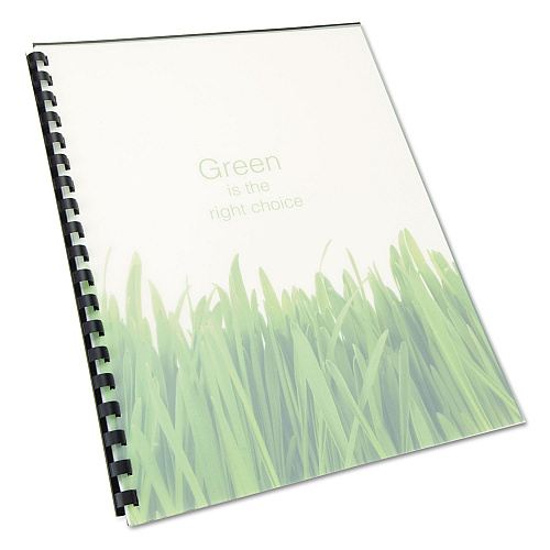 GBC 100% Recycled Poly Binding Cover, Frost, 11 x 8.5, Unpunched, 25/Pack (25817)