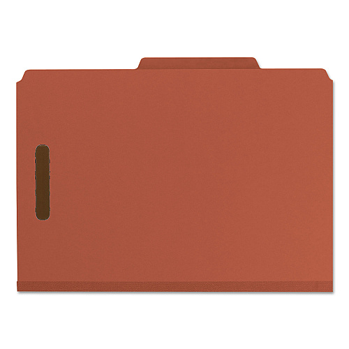 Smead Recycled Pressboard Classification Folders, 2" Expansion, 1 Divider, 4 Fasteners, Legal Size, Gray-Green, 10/Box 8 1/2" x 14" - 2" Expansion - 4 x 2K Fastener(s) - 1" Fastener Capacity, 2" Fastener Capacity - Top Tab Location - Right of Cent (18722)