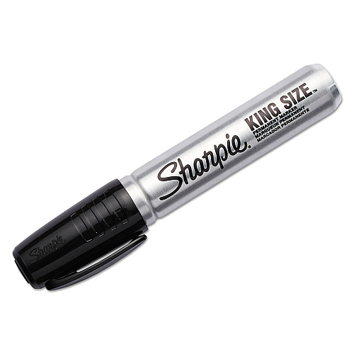 Sharpie King Size Permanent Marker, Broad Chisel Tip, Black, 4/Pack (15661PP)