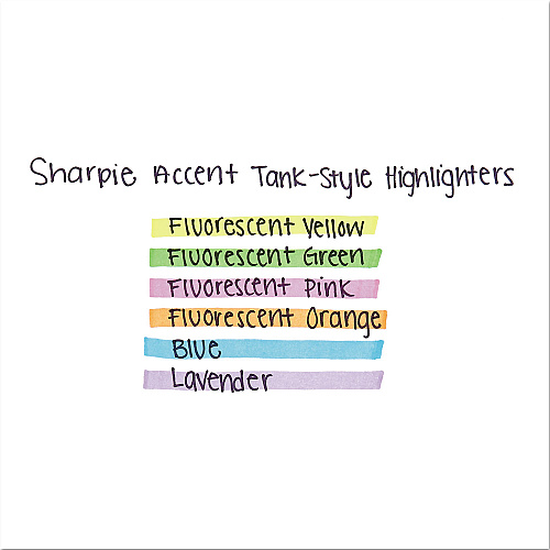 Sharpie Tank Style Highlighters, Fluorescent Yellow Ink, Chisel Tip, Yellow Barrel, 4/Set (25164PP)