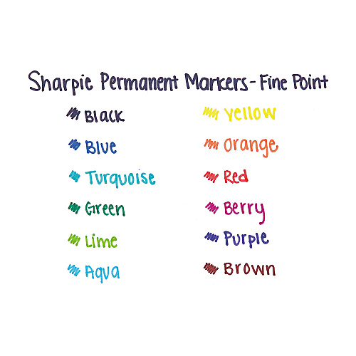 Sharpie Fine Tip Permanent Marker, Fine Bullet Tip, Orange, Dozen (30006)