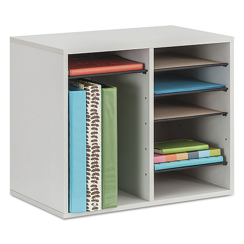 Safco Fiberboard Literature Sorter, 12 Compartments, 19.63 x 11.88 x 16.13, Gray (9420GR)