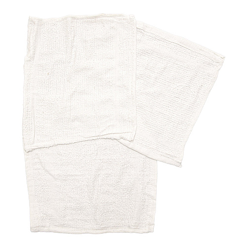 W11 Washcloth Size Terry Wipers White - Case Of 8 Bags (N-W11-5BG-CS)