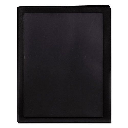 Smead Frame View Poly Two-Pocket Folder, 100-Sheet Capacity, 11 x 8.5, Clear/Black, 5/Pack (87705)