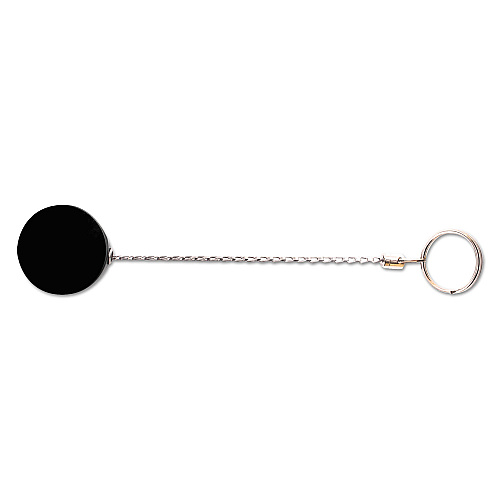 Advantus Heavy-Duty Retractable ID Card Reel, 18.5" Extension, Black/Chrome, 6/Pack (75545)