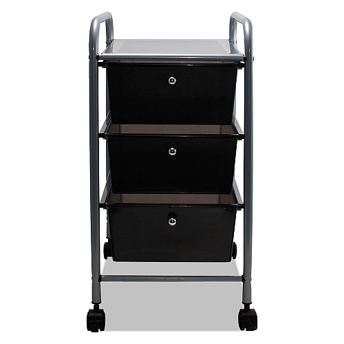 Advantus Portable Drawer Organizer, 13w x 15.38d x 25.88h, Smoke/Matte Gray (34006)