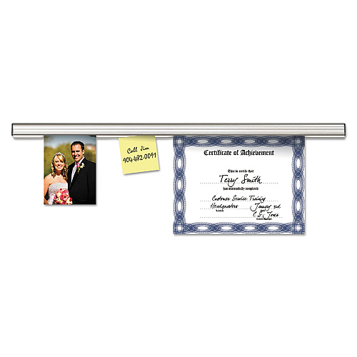 Advantus Grip-A-Strip Display Rail, 48 x 1.5, Aluminum Finish (2010)