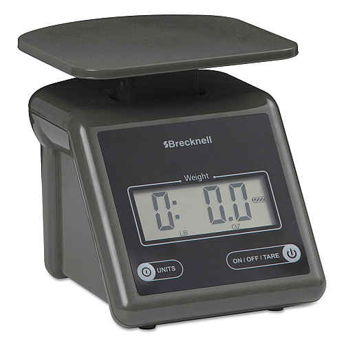 Brecknell Electronic Postal Scale, 7 lb Capacity, 5.5 x 5.2 Platform, Gray (PS7)