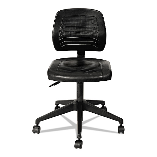 Alera WL Series Workbench Stool, Supports Up to 250 lb, 17.25" to 25" Seat Height, Black (ALECS616)