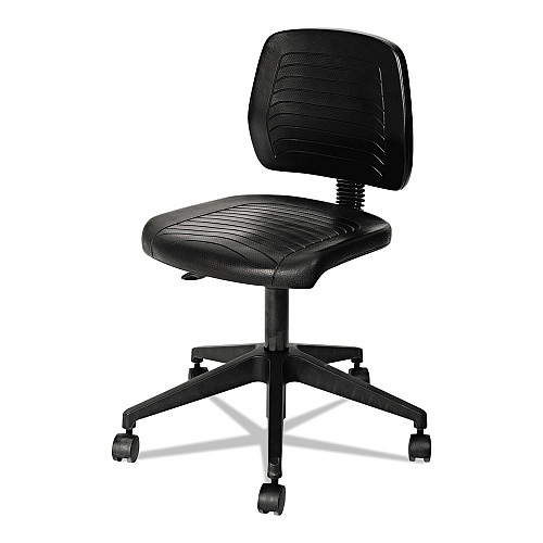 Alera WL Series Workbench Stool, Supports Up to 250 lb, 17.25" to 25" Seat Height, Black (ALECS616)