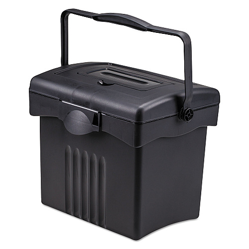 Storex File Box with Organizer, Letter Files, 14" x 11.25" x 14.5", Black (61502U01C)