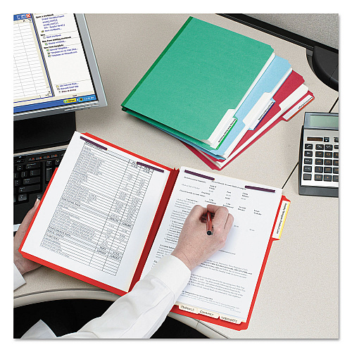 Smead Colored Pressboard Fastener Folders with SafeSHIELD Fasteners, 2" Expansion, 2 Fasteners, Letter Size, Bright Red, 25/Box (14936)