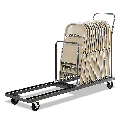 Alera Chair/Table Cart, Metal, 600 lb Capacity, 20.86" x 50.78" to 72.04" x 43.3", Black (ALEFTCART)
