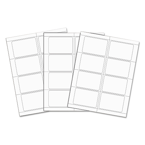 C-Line Laser Printer Name Badges, 3 3/8 x 2 1/3, White, 200/Box (92377)