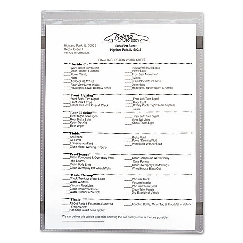 C-Line Magnetic Shop Ticket Holders, Super Heavyweight, 15 Sheets, 8.5 x 11, 15/Box (83911)