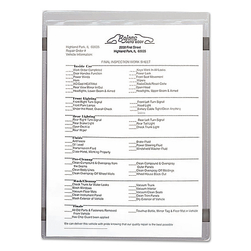 C-Line Magnetic Shop Ticket Holders, Super Heavyweight, 50 Sheets, 9 x 12, 15/Box (83912)