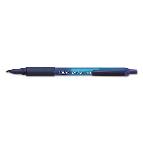 BIC Soft Feel Ballpoint Pen Value Pack, Retractable, Medium 1 mm, Blue Ink, Blue Barrel, 36/Pack (SCSM361BE)
