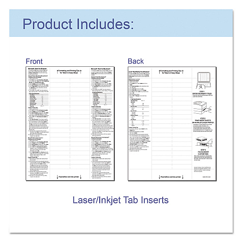 C-Line Sheet Protectors with Index Tabs, Heavy, Clear Tabs, 2", 11 x 8.5, 5/Set (05557)