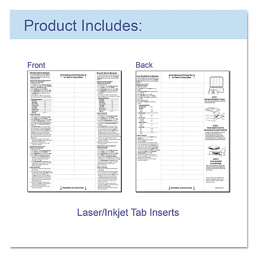 C-Line Sheet Protectors with Index Tabs, Assorted Color Tabs, 2", 11 x 8.5, 5/Set (05550)