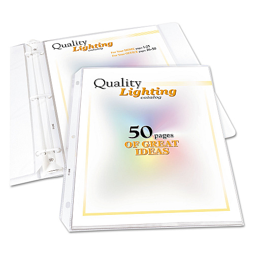 C-Line High Capacity Polypropylene Sheet Protectors, Clear, 50", 11 x 8.5, 25/BX (62020)