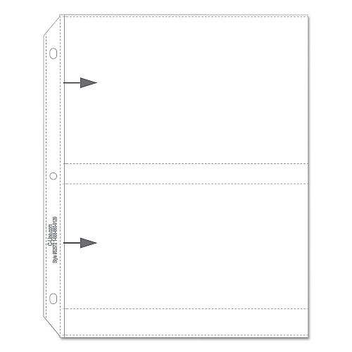 C-Line Clear Photo Pages for Four 5 x 7 Photos, 3-Hole Punched, 11.25 x 8.13, 50/Box (52572)