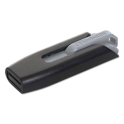 Verbatim Store 'n' Go V3 USB 3.0 Drive, 128 GB, Black/Gray (49189)