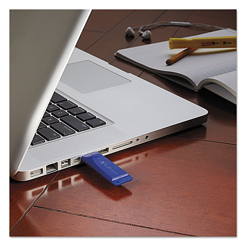 Verbatim Classic USB 2.0 Flash Drive, 8 GB, Blue (97088)