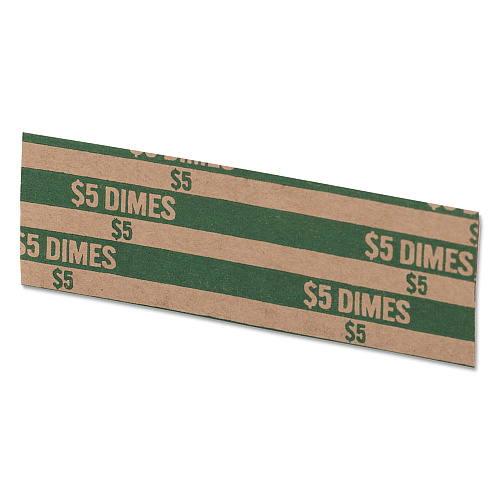 PAP-R Products Flat Coin Wrappers, Dimes, $5, 1000 Wrappers/Box (30010)