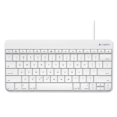 Logitech Wired Keyboard for iPad, Apple Lightning, White (920006341)