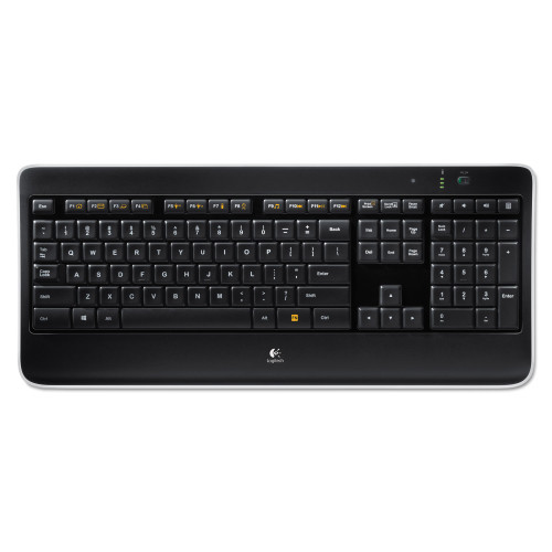 Logitech K800 Wireless Illuminated Keyboard, Black (920002359
