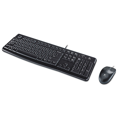 Logitech MK120 Wired Keyboard + Mouse Combo, USB 2.0, Black (920002565)